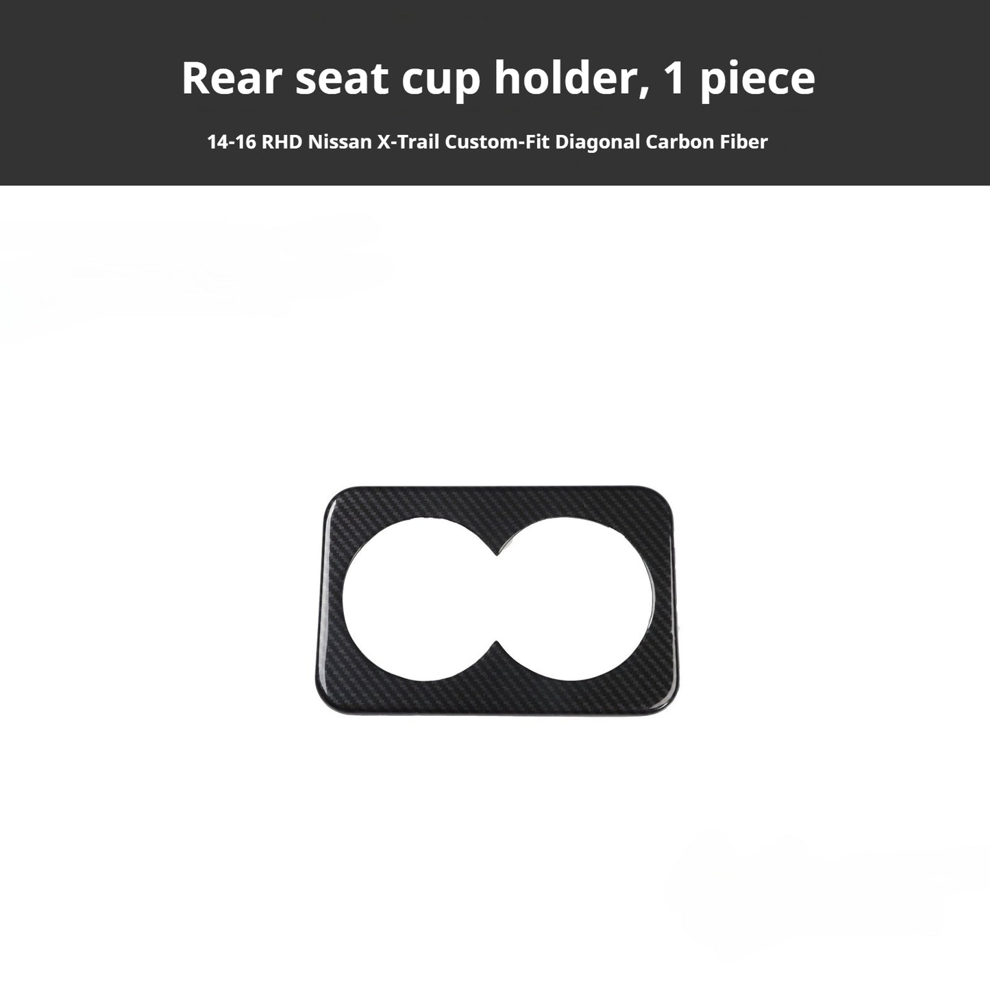 RHD 2014-2016 Nissan X-Trail Carbon Fiber and Walnut Wood Grain Center Console and Gear Shift Knob Trim Kit
