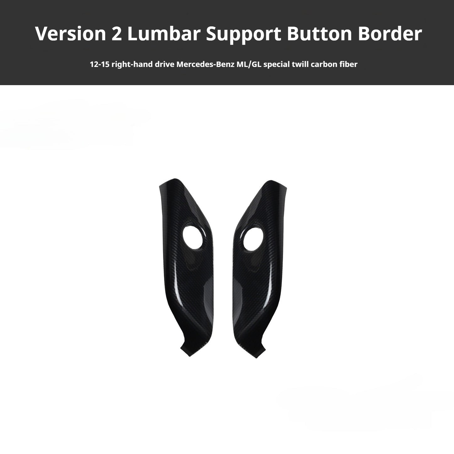 RHD 2012-2015 GL/ML300/350/400 Carbon Fiber Door Handle Interior Modification Kit