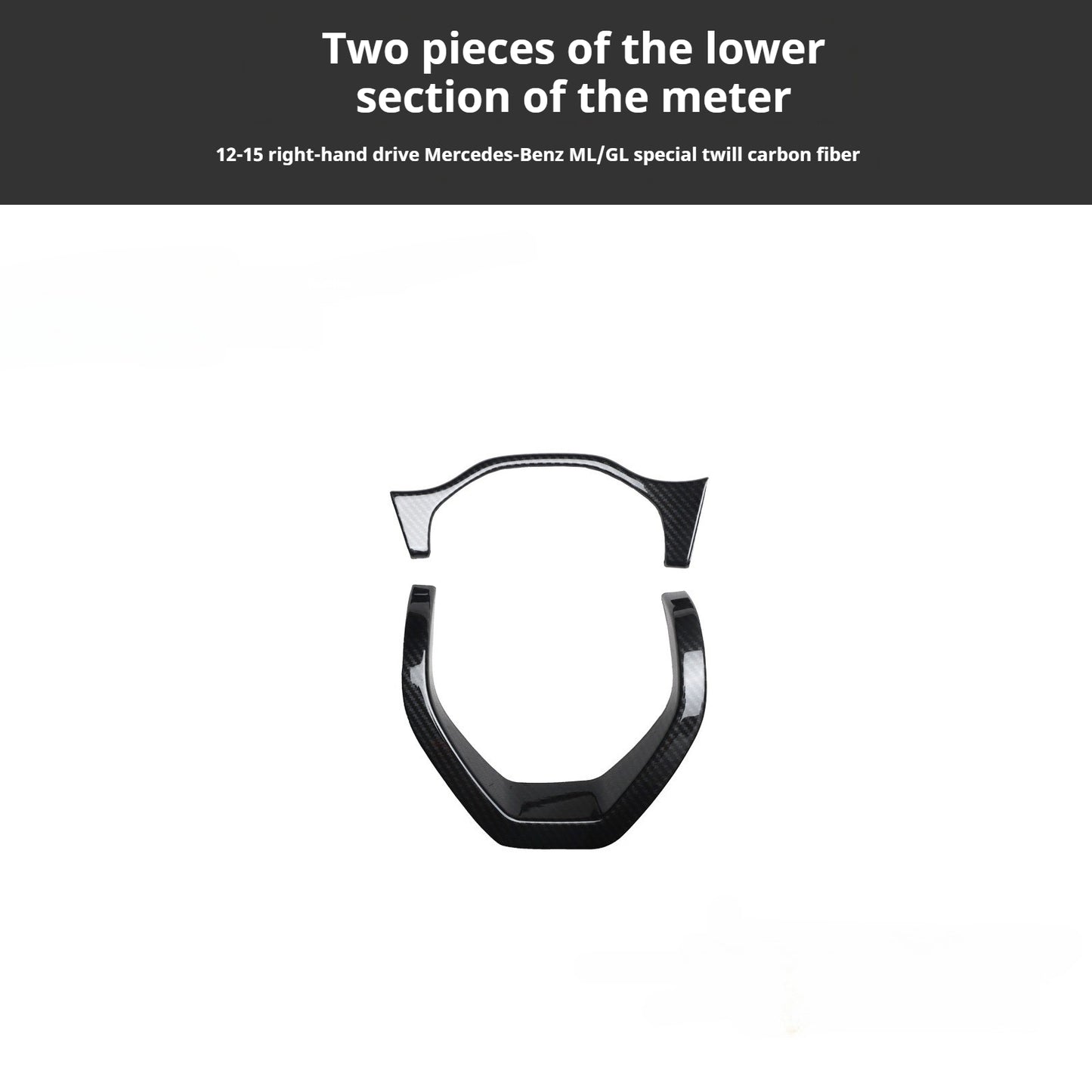 RHD 2012-2015 GL/ML300/350/400 Carbon Fiber Door Handle Interior Modification Kit