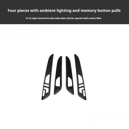 RHD 2012-2015 GL/ML300/350/400 Carbon Fiber Door Handle Interior Modification Kit