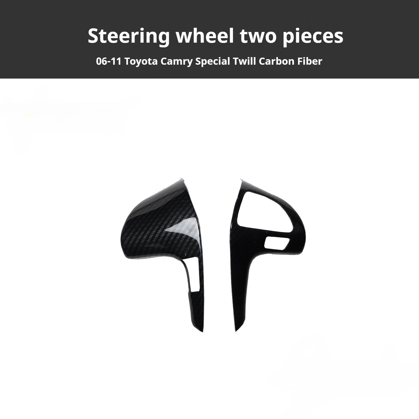 RHD 2006-2011 6th Generation Camry Interior Modification Peach Wood Carbon Fiber Pattern Air Vent Trim