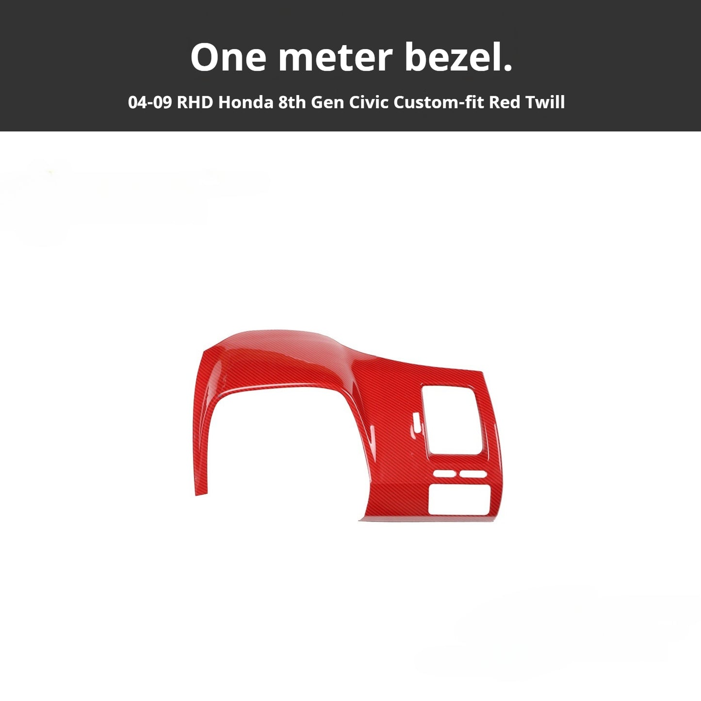 RHD 2004-2011 8th Generation Civic Carbon Fiber and Rosewood Window Lift Panel Interior Trim Decal