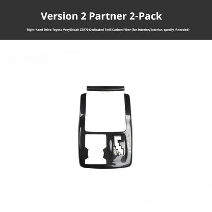 RHD VOXY/NOAH ZZR70 Carbon Fiber and Rosewood Dashboard Trim Kit