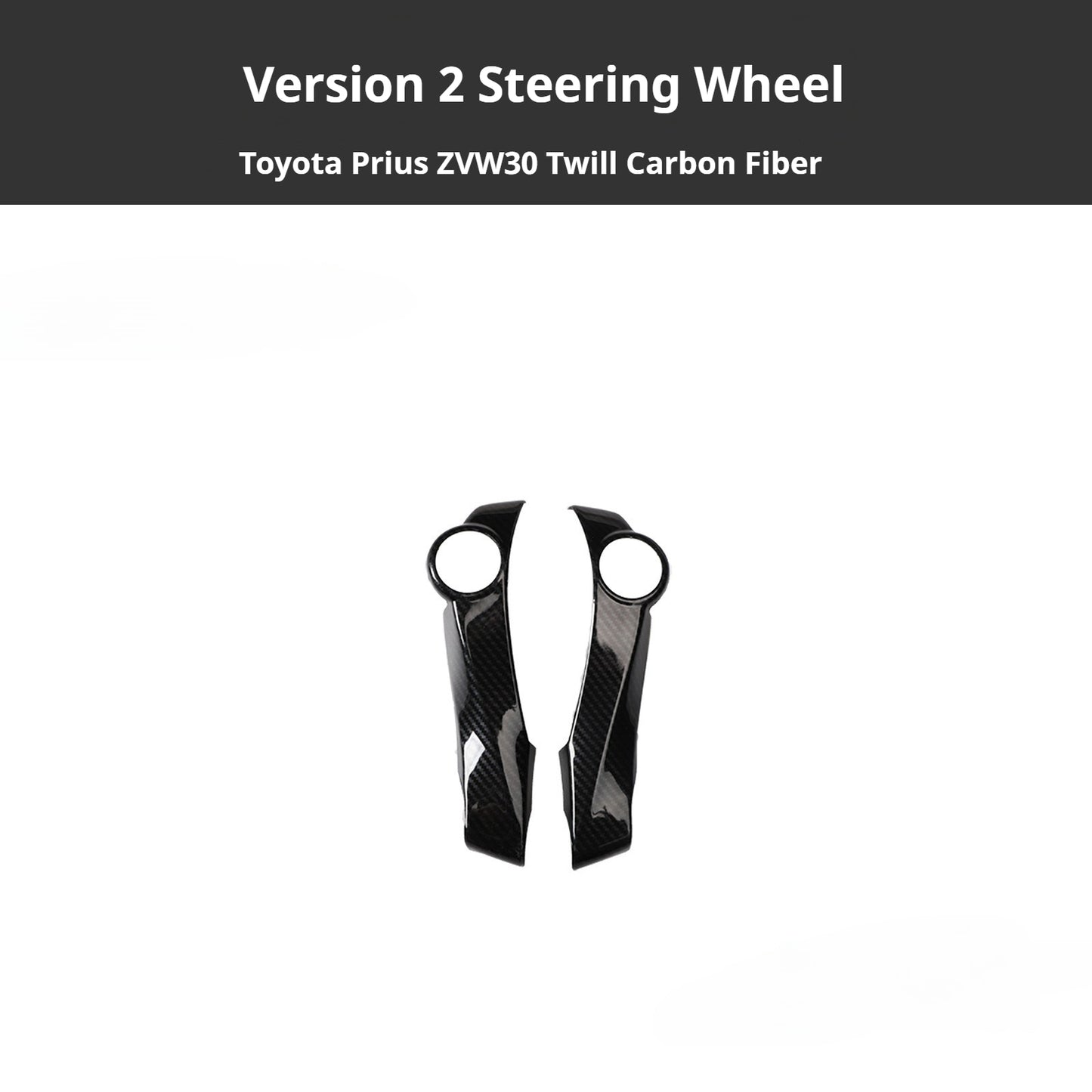 RHD Prius ZVW30 Peach Wood Carbon Fiber Pattern Dashboard, Instrument Panel, Steering Wheel, and Gear Shift Knob Interior Trim Decals