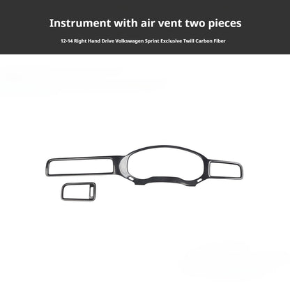 RHD 12-14 Right-Hand Drive Jetta Interior Modification Carbon Fiber Pattern Power Window Handles with Rosewood Trim