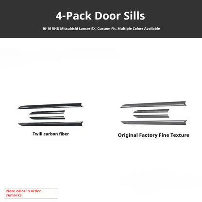 RHD 10-16 Mitsubishi Lancer EVO Interior Modification Carbon Fiber and Rosewood Steering Wheel & Window Trim Decals