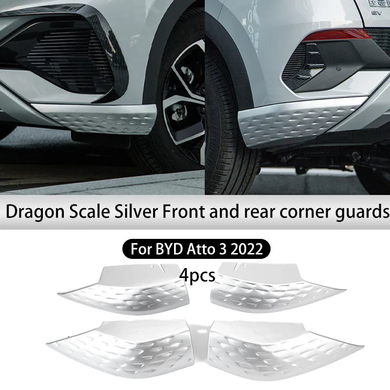 4Pcs Car Corner Protecor ABS Strip Stickers for BYD Atto 3