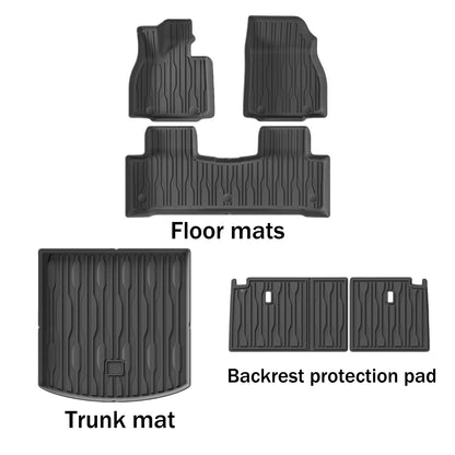 Alfombrillas para BYD Sealion 7 EV 2024-2025 con volante a la derecha, revestimiento de maletero, almohadilla de TPE 3D 