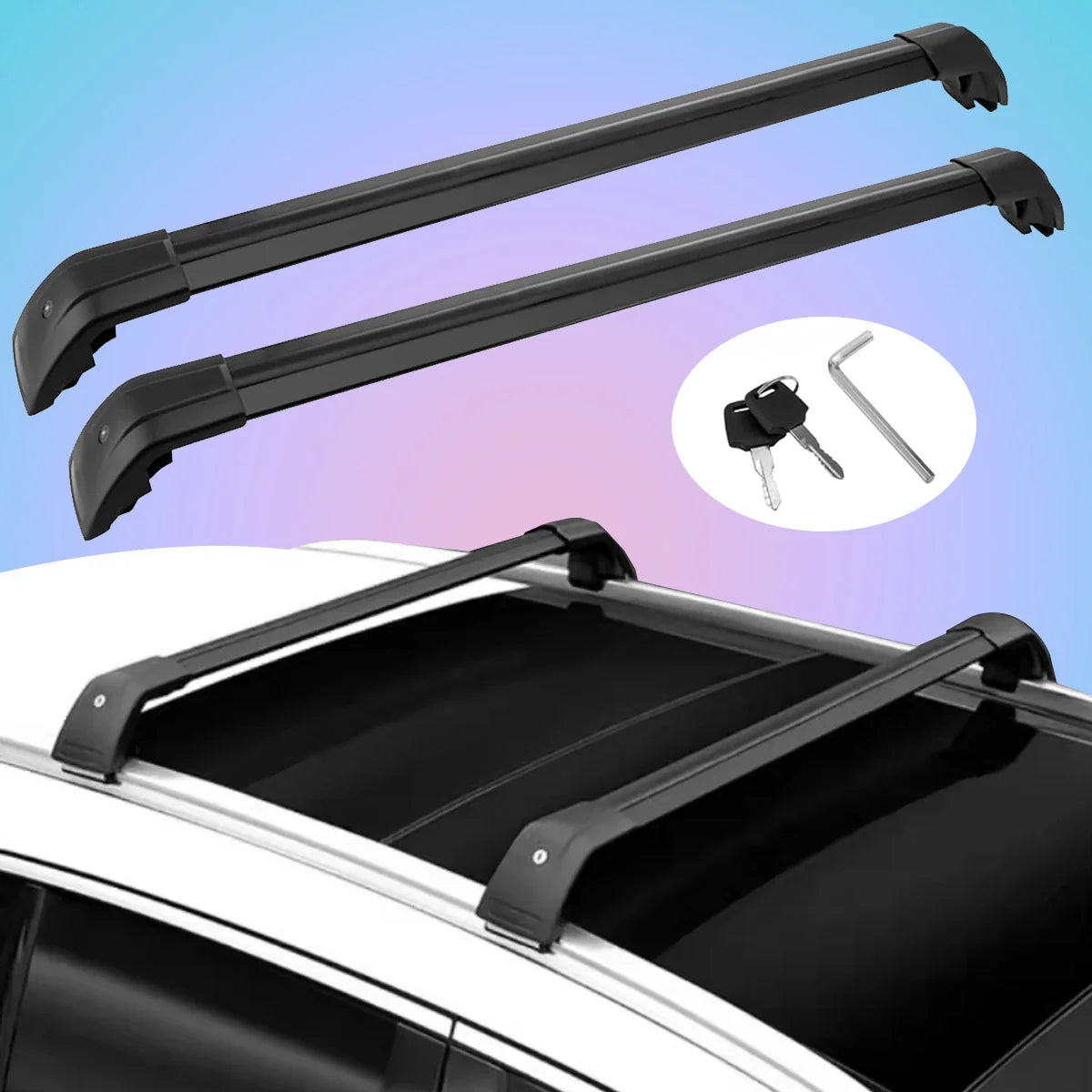 2PCS BYD SEAL U/Sealion 6 Lockable Roof Rack Crossbars