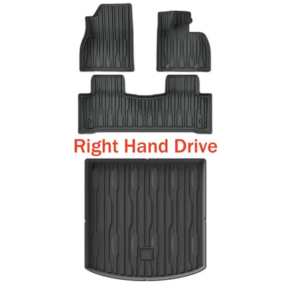 Alfombrillas para BYD Sealion 7 EV 2024-2025 con volante a la derecha, revestimiento de maletero, almohadilla de TPE 3D 