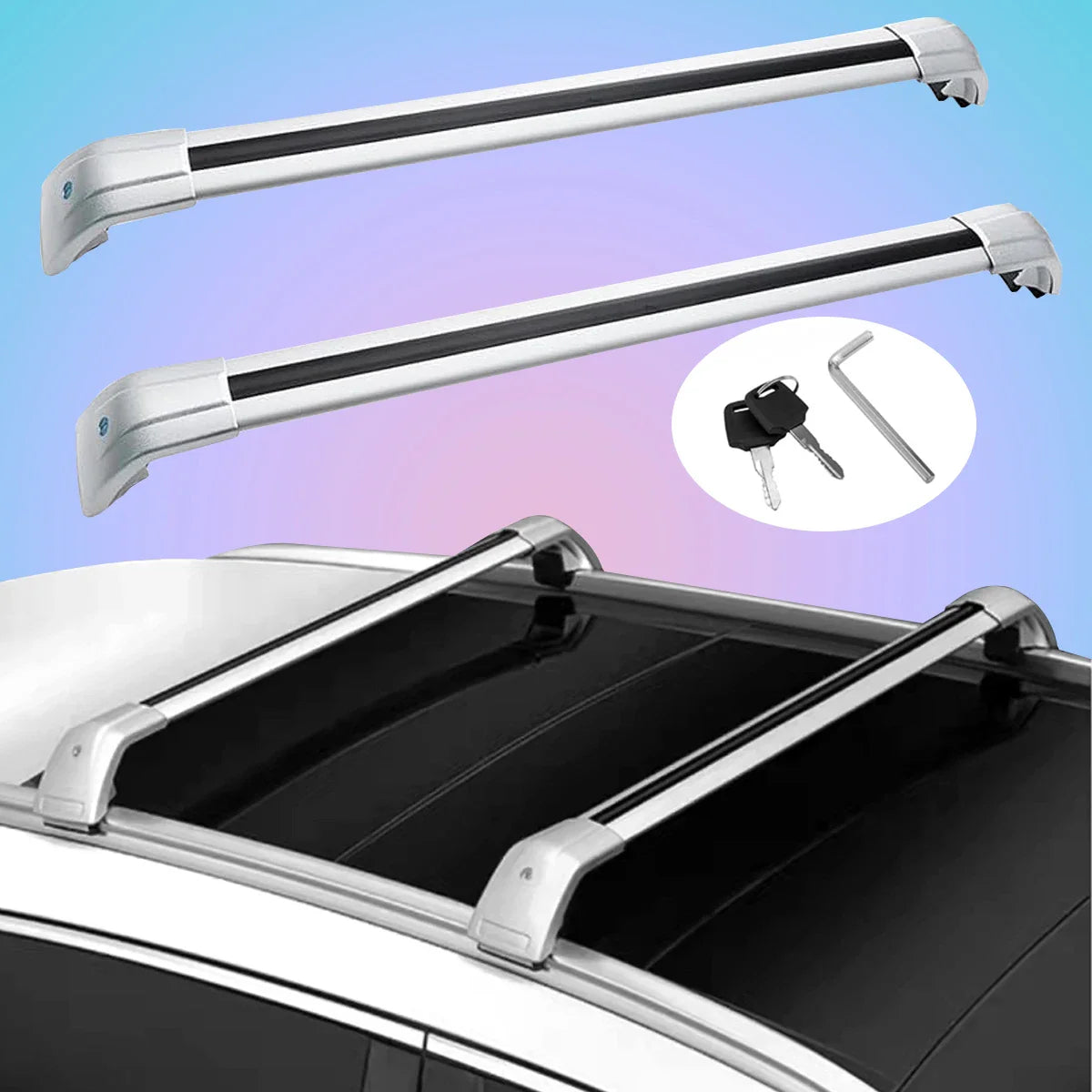 2PCS BYD SEAL U/Sealion 6 Lockable Roof Rack Crossbars