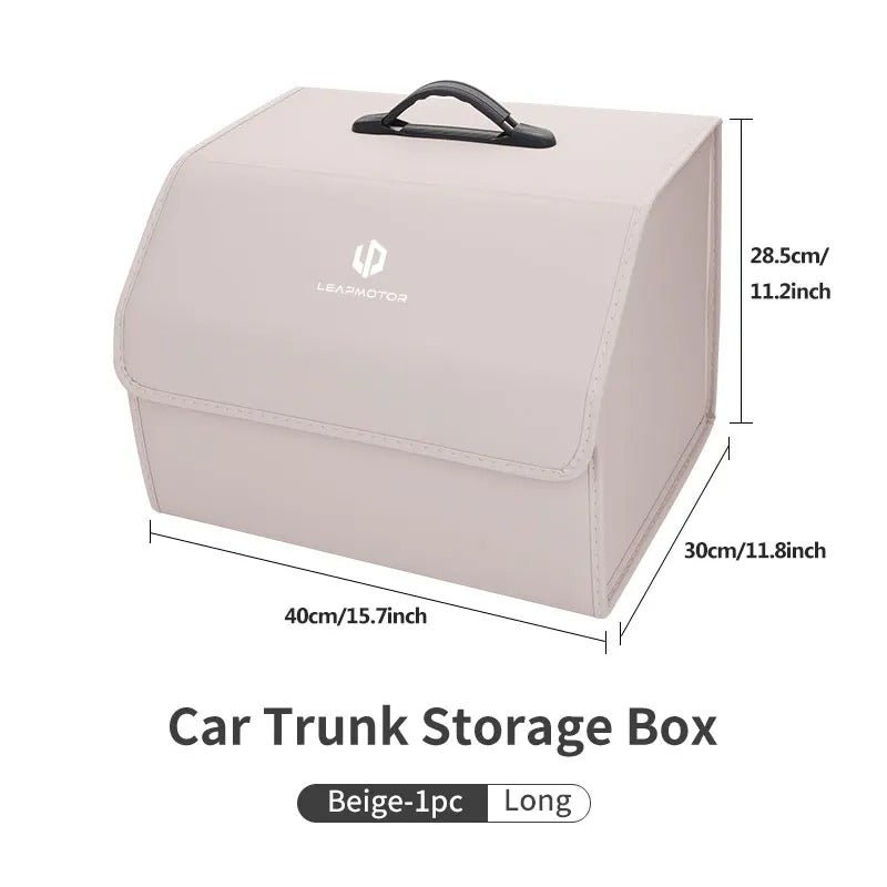 Leather Car Trunk Fold Organizer Bag For Leapmotor - Leapmotor Accessories