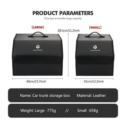 Leather Car Trunk Fold Organizer Bag For Leapmotor - Leapmotor Accessories