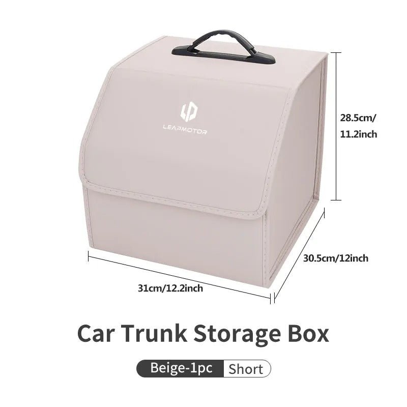 Leather Car Trunk Fold Organizer Bag For Leapmotor - Leapmotor Accessories