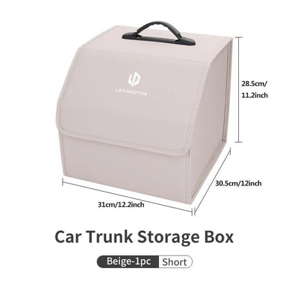 Leather Car Trunk Fold Organizer Bag For Leapmotor - Leapmotor Accessories