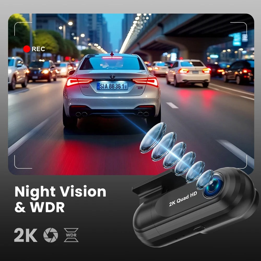 2K Front Dash Cam for Car