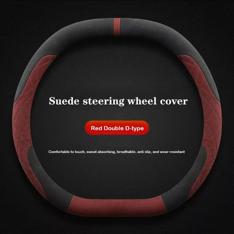 Suede Leather Car Steering Wheel Cover for Leapmotor C10 C16 - Leapmotor Accessories